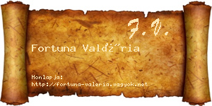 Fortuna Valéria névjegykártya