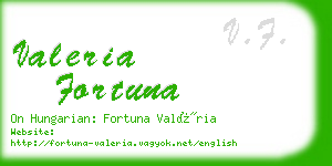 valeria fortuna business card